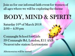 Body Mind and Spirit Womens Afternoon Talk and Tea