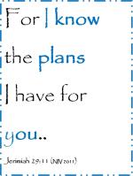 I HAVE PLANS FOR YOU a motivational workshop